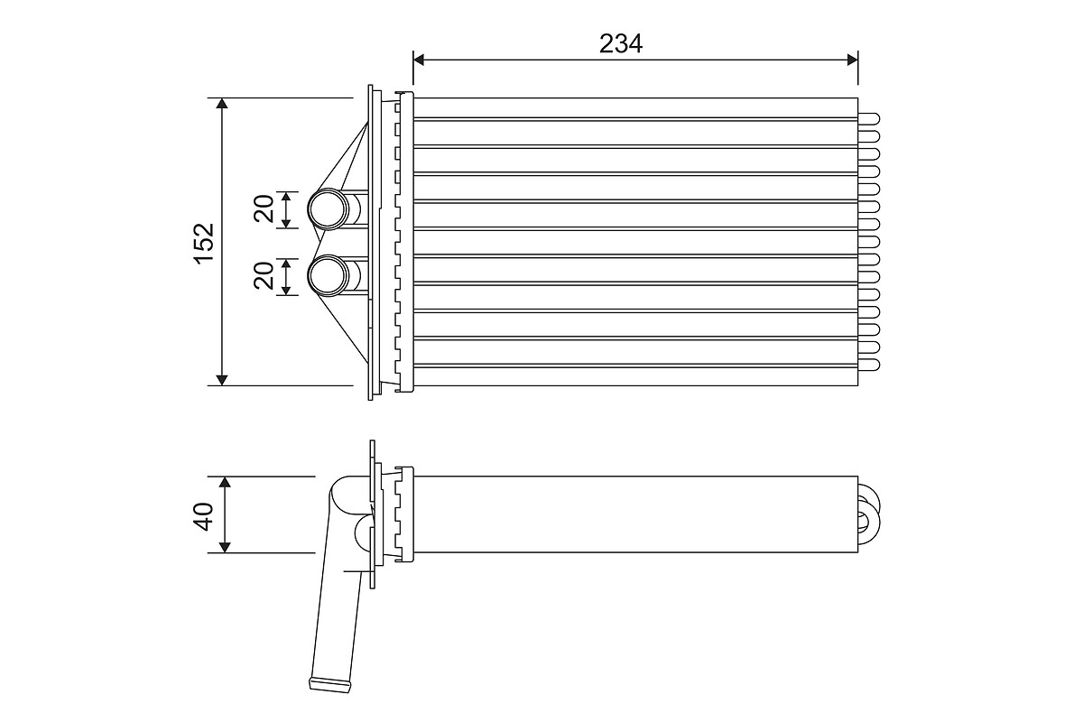 Heat Exchanger, interior heating - 715306 VALEO